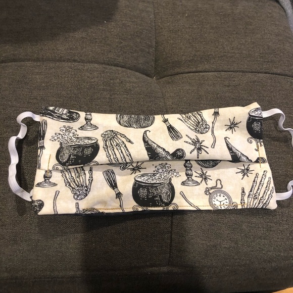 NEW TWO face masks - Halloween skeleton Witch - Picture 2 of 2